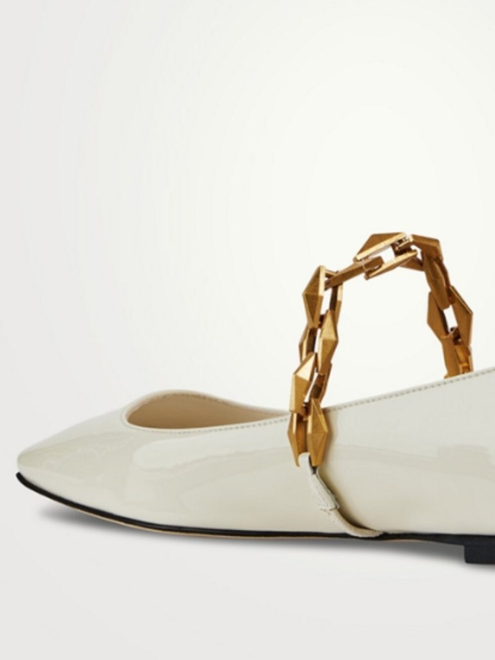 Jimmy Choo Diamond Tilda Leather Ballet Flats